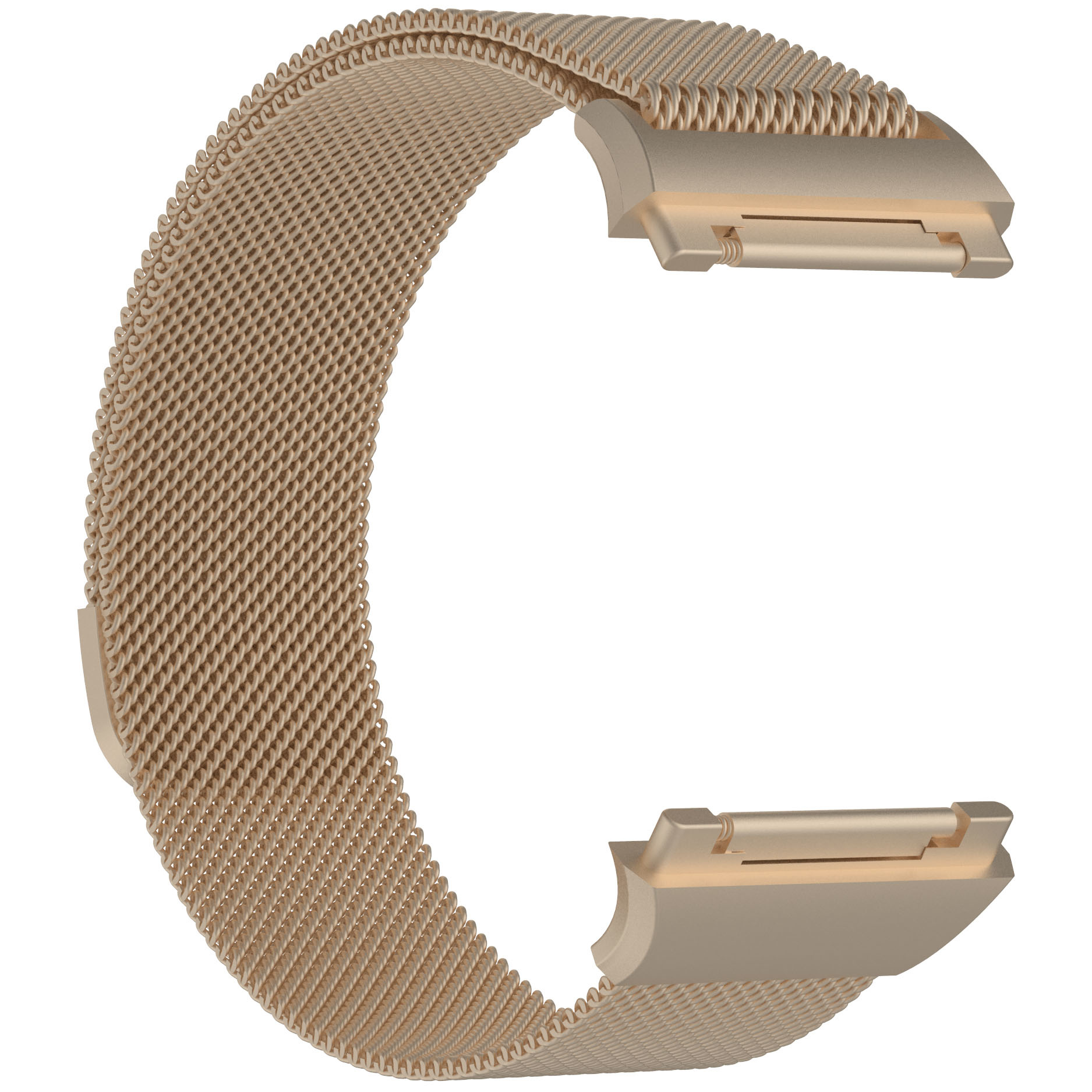 Cinturino loop in maglia milanese per Fitbit Ionic - champagne