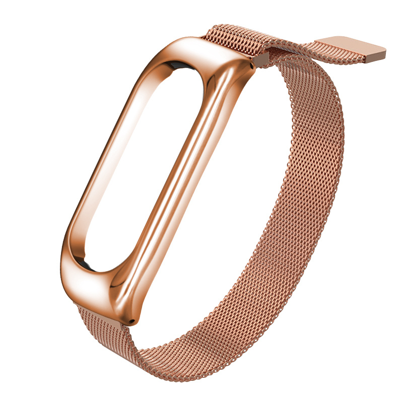 Cinturino loop in maglia milanese per Xiaomi Mi 3/4/5/6 - oro rosa