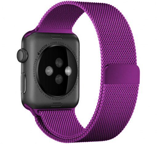 Cinturino loop in maglia milanese per Apple Watch - viola