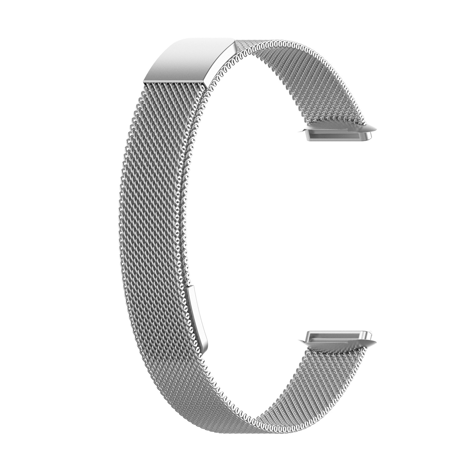 Cinturino loop in maglia milanese per Fitbit Luxe - argento