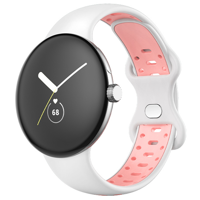 Cinturino doppio sport per Google Pixel Watch - bianco rosa