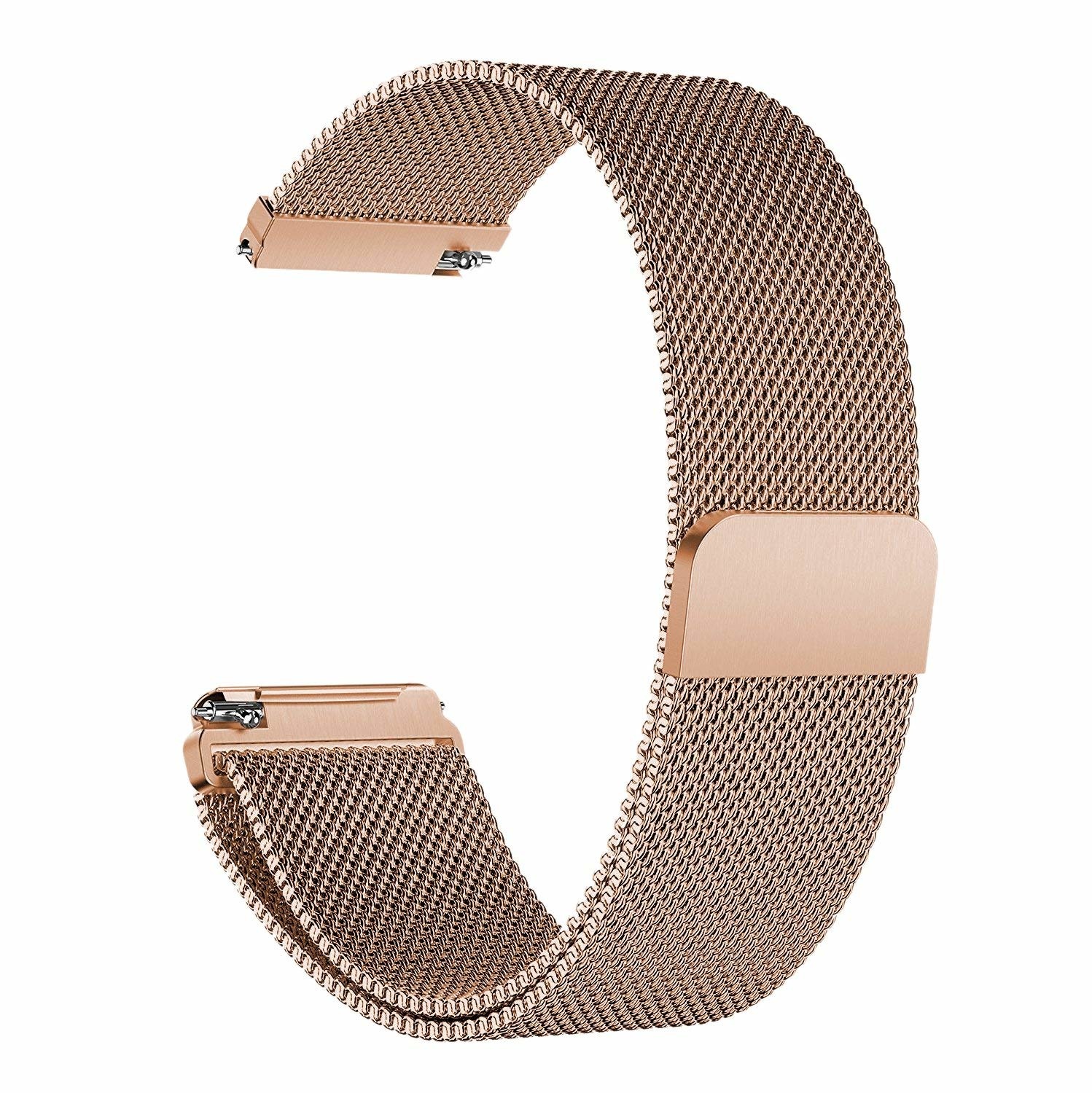 Cinturino loop in maglia milanese per Fitbit Versa - oro rosa
