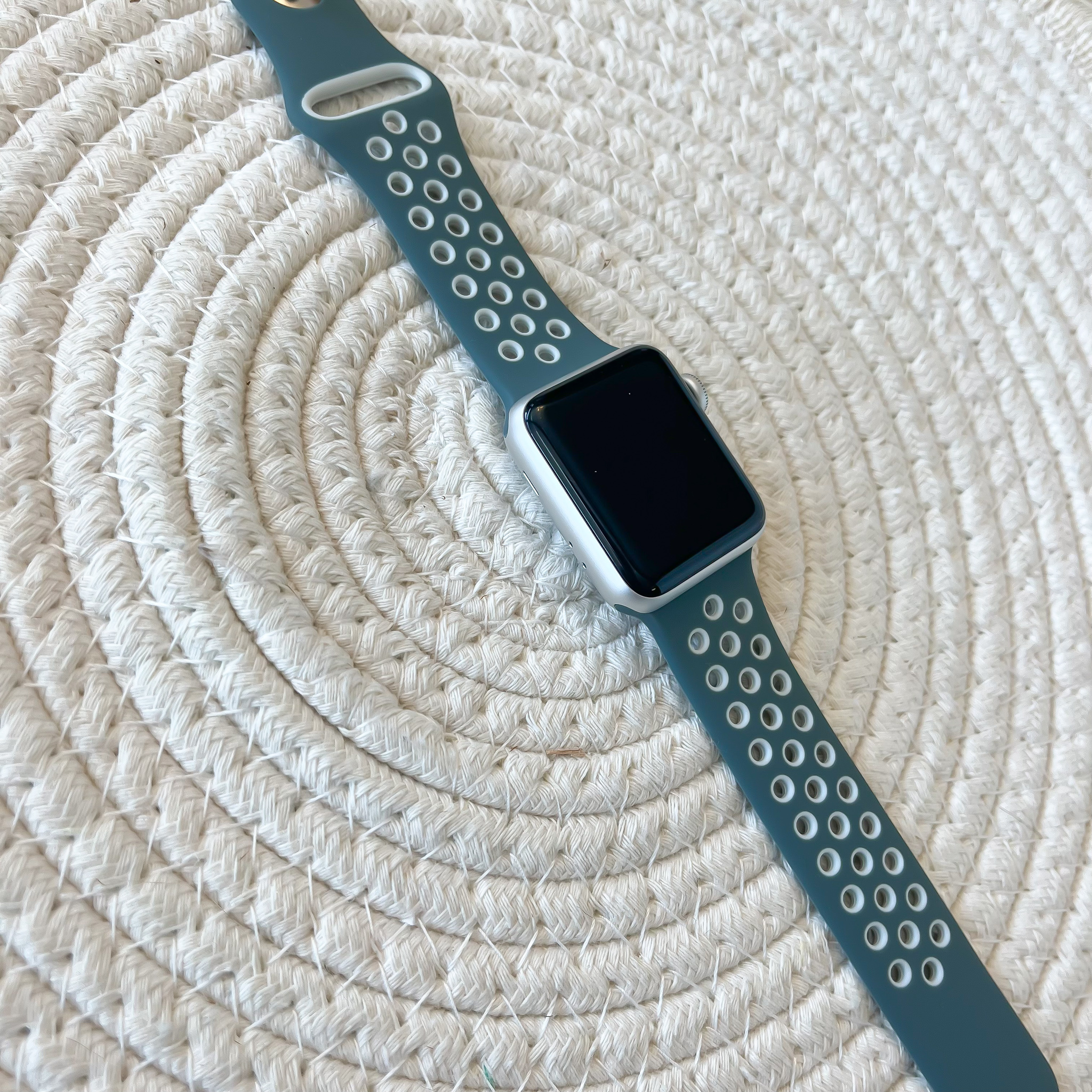 Cinturino doppio sport per Apple Watch - hasta argento chiaro