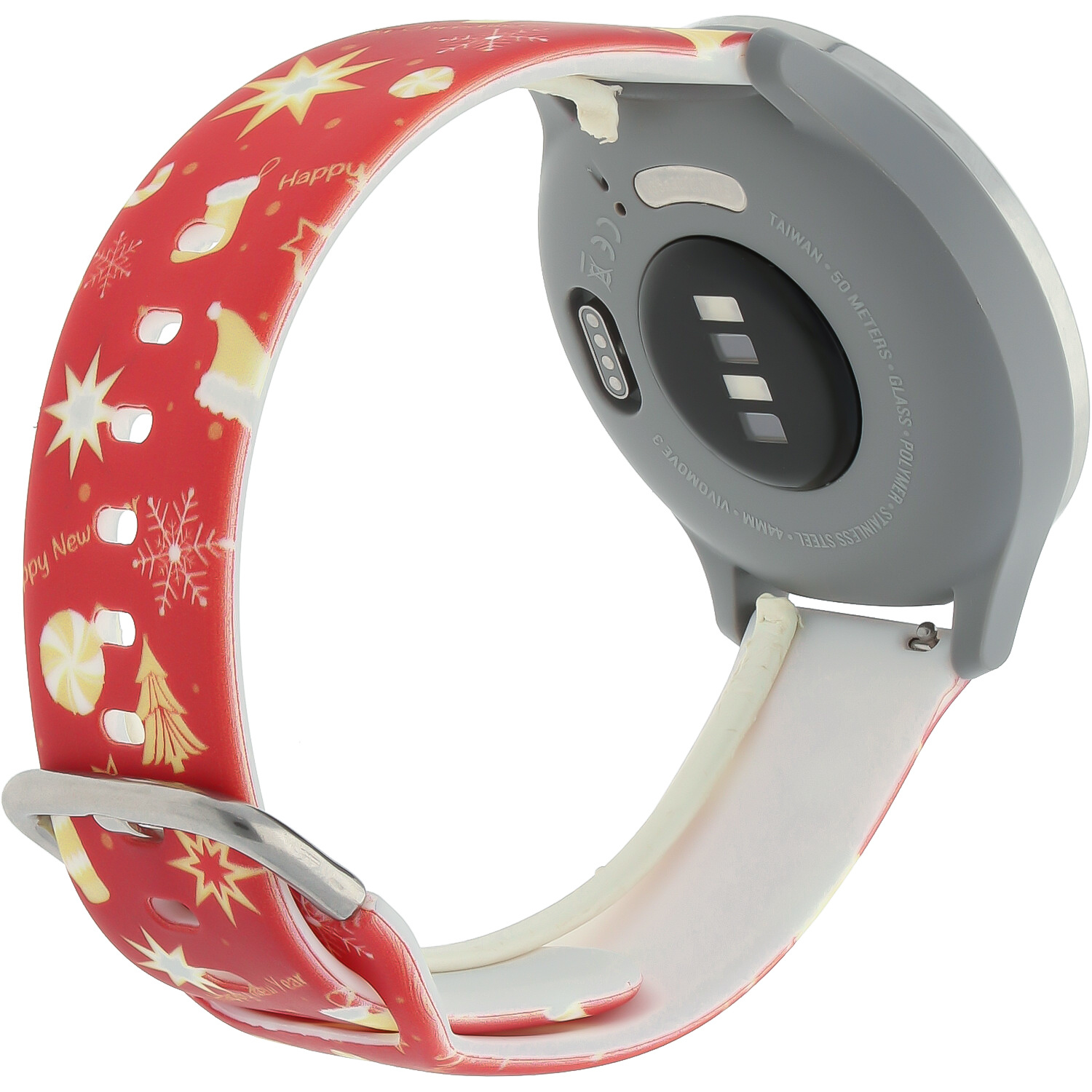 Cinturino sport con stampa per Huawei Watch - Rosso Natale