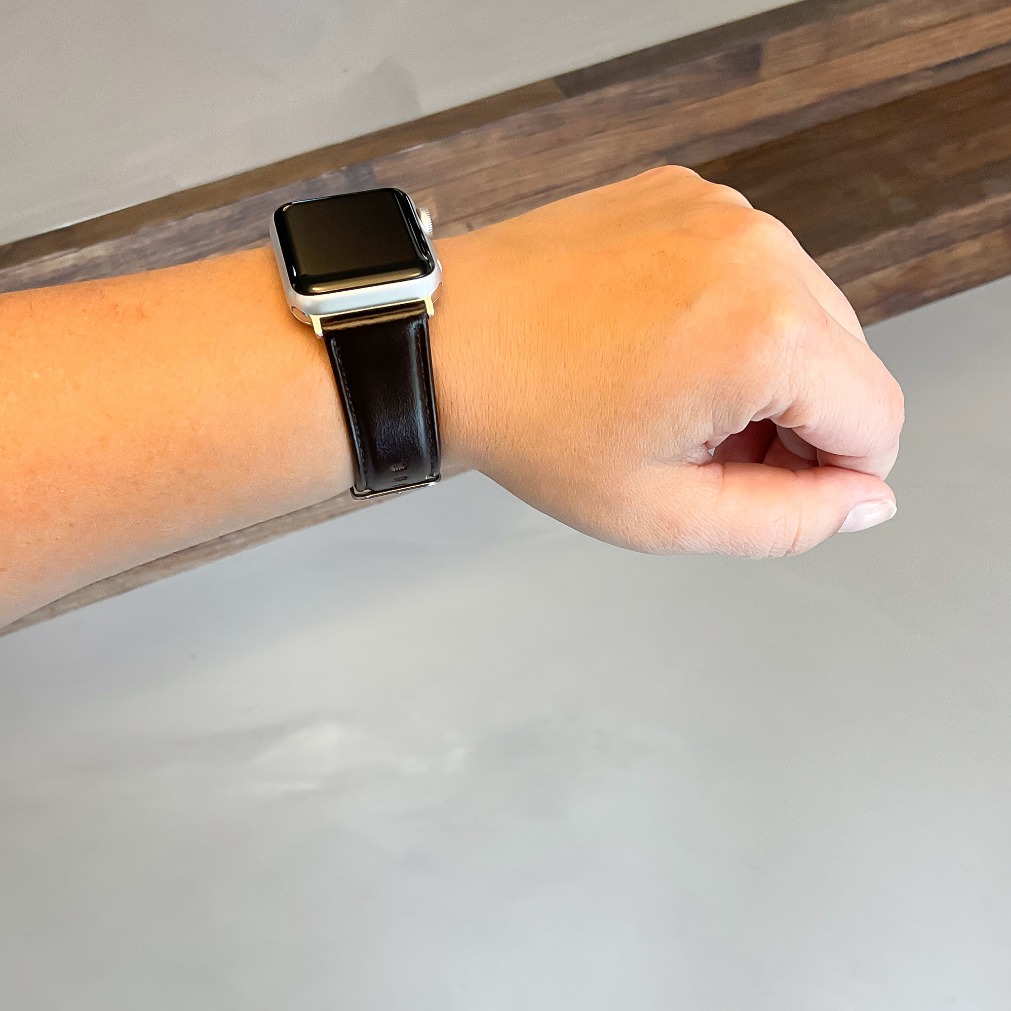 Cinturino in vera pelle per Apple Watch - marrone scuro