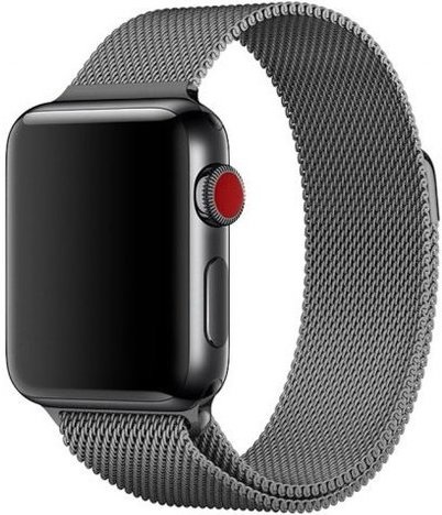 Cinturino loop in maglia milanese per Apple Watch - grigio spazio