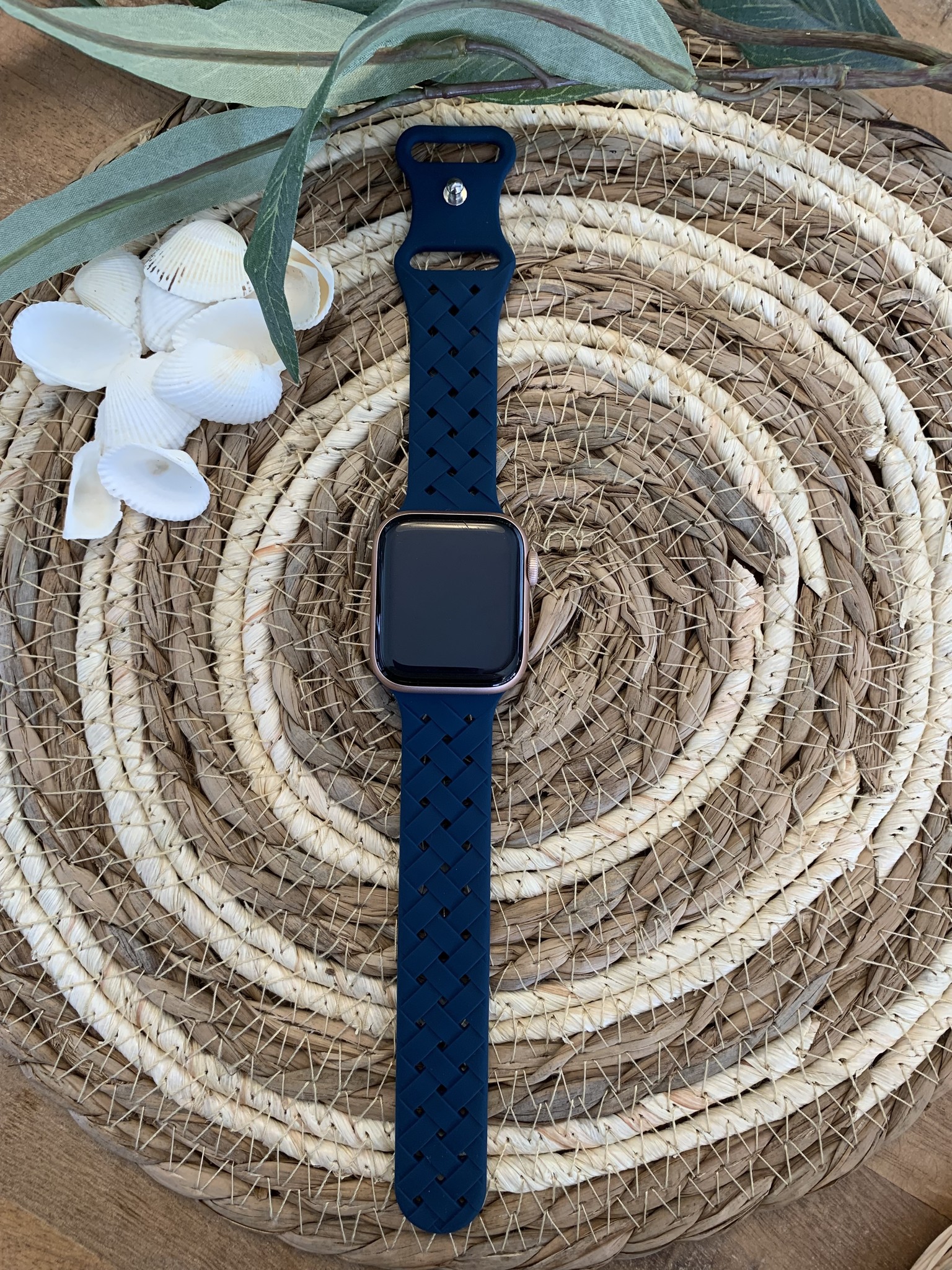 Cinturino sport intrecciato per Apple Watch - blu scuro