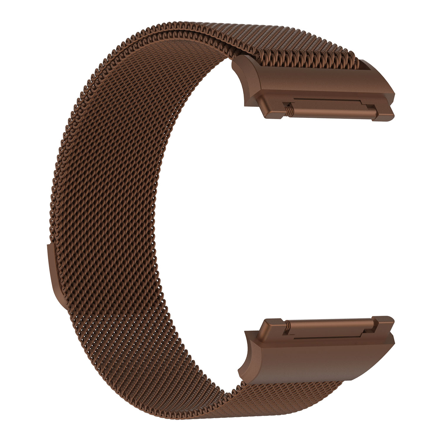 Cinturino loop in maglia milanese per Fitbit Ionic - marrone