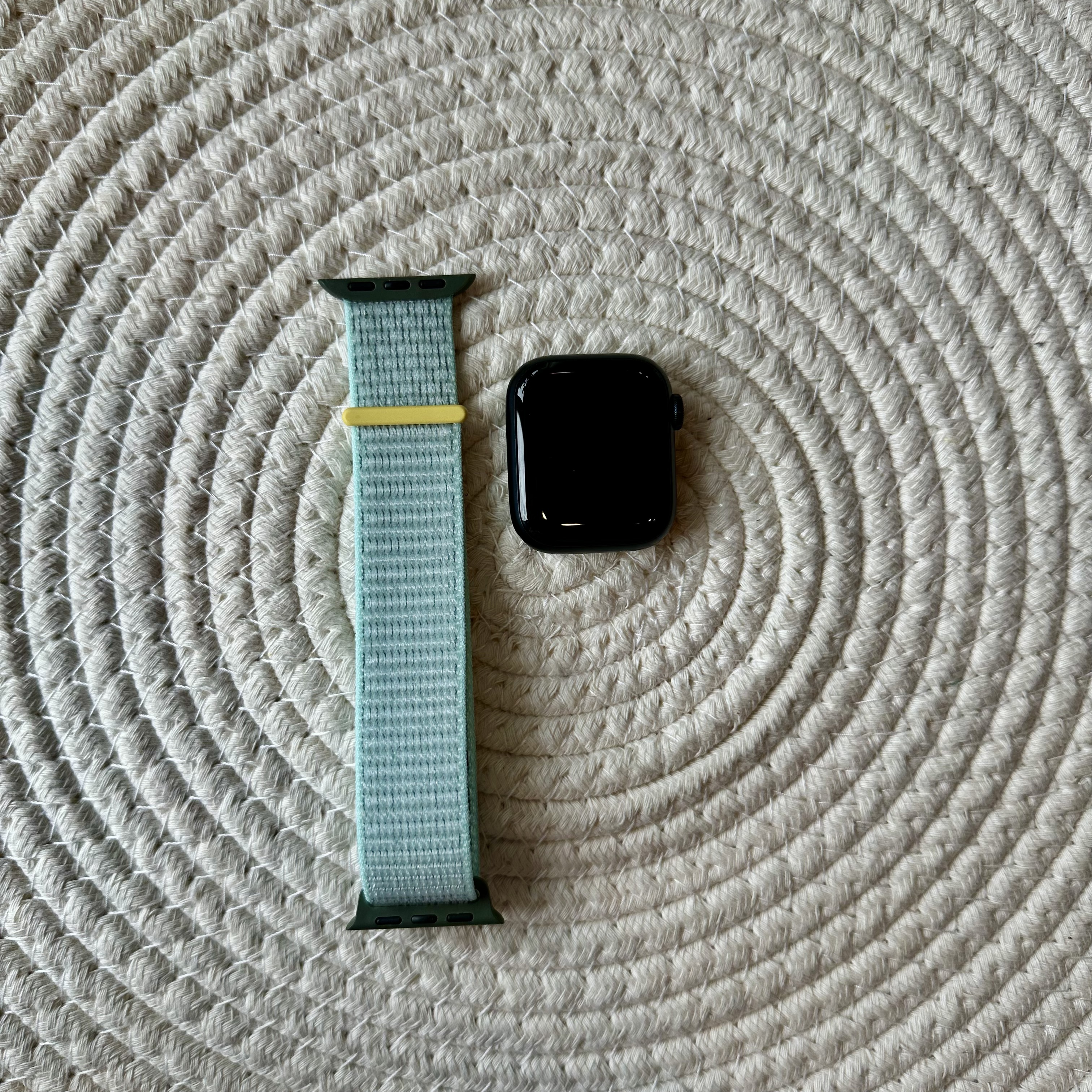 Cinturino nylon sport loop per Apple Watch - menta fredda