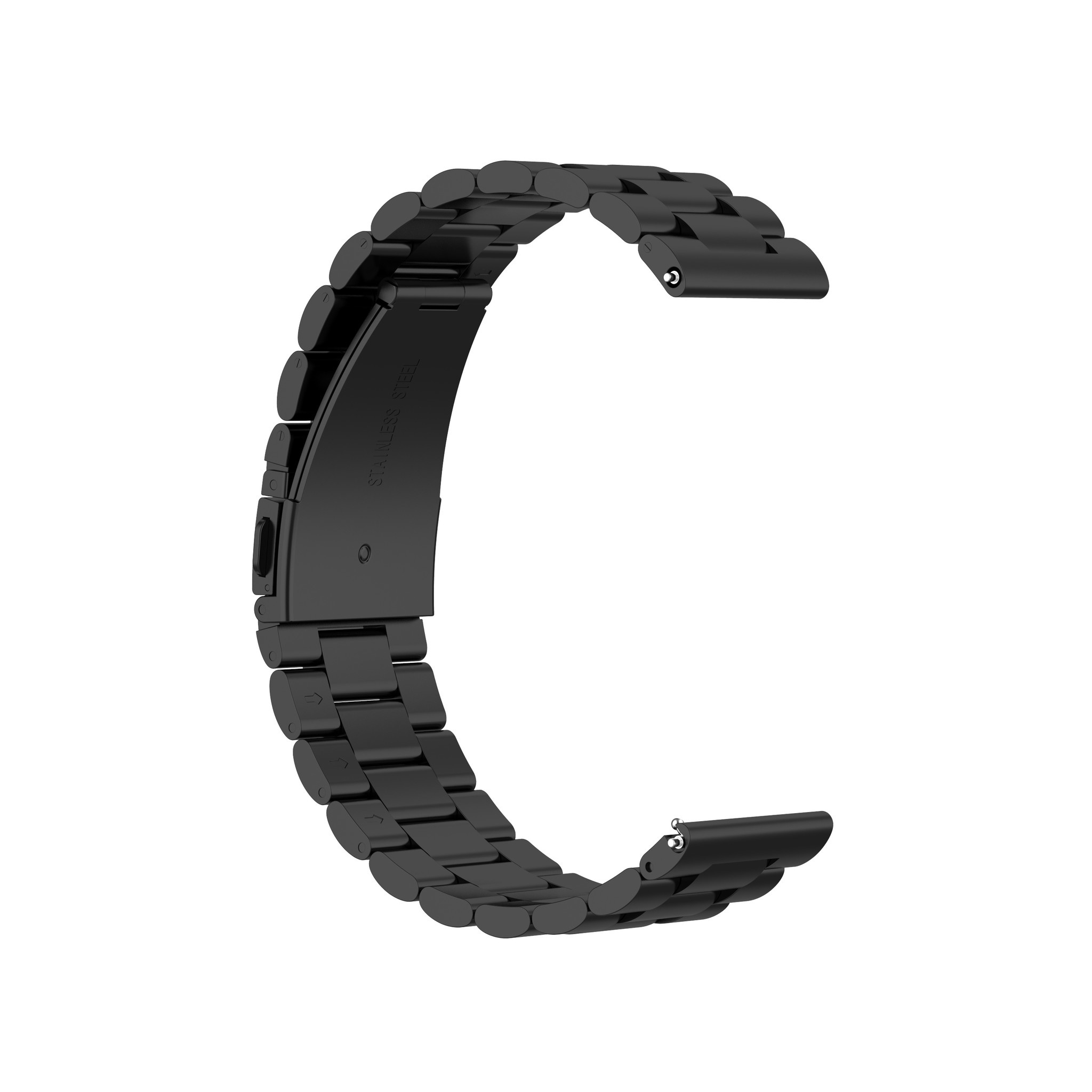 Cinturino a maglie in acciaio con perline per Huawei Watch GT - nero