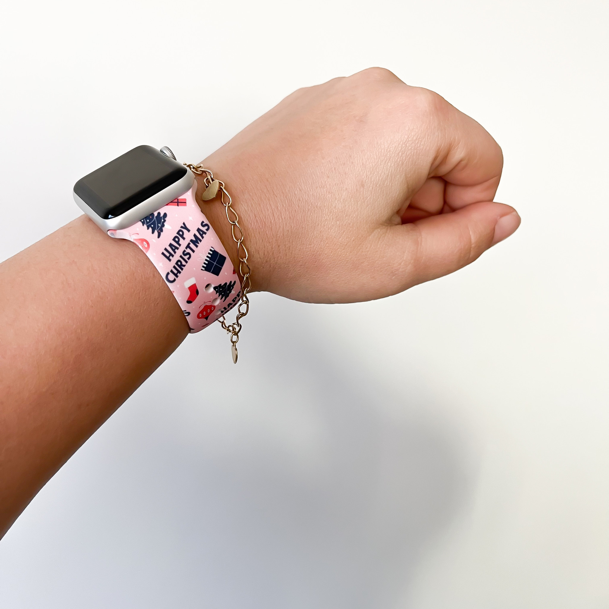 Cinturino sport con stampa per Apple Watch - Rosa Natale
