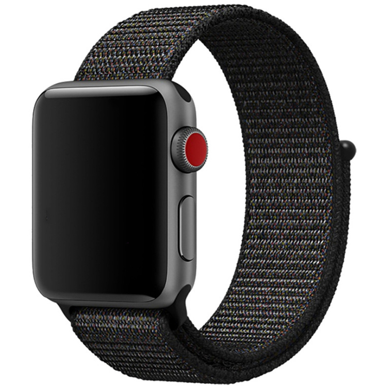 Cinturino nylon sport loop per Apple Watch - mix nero