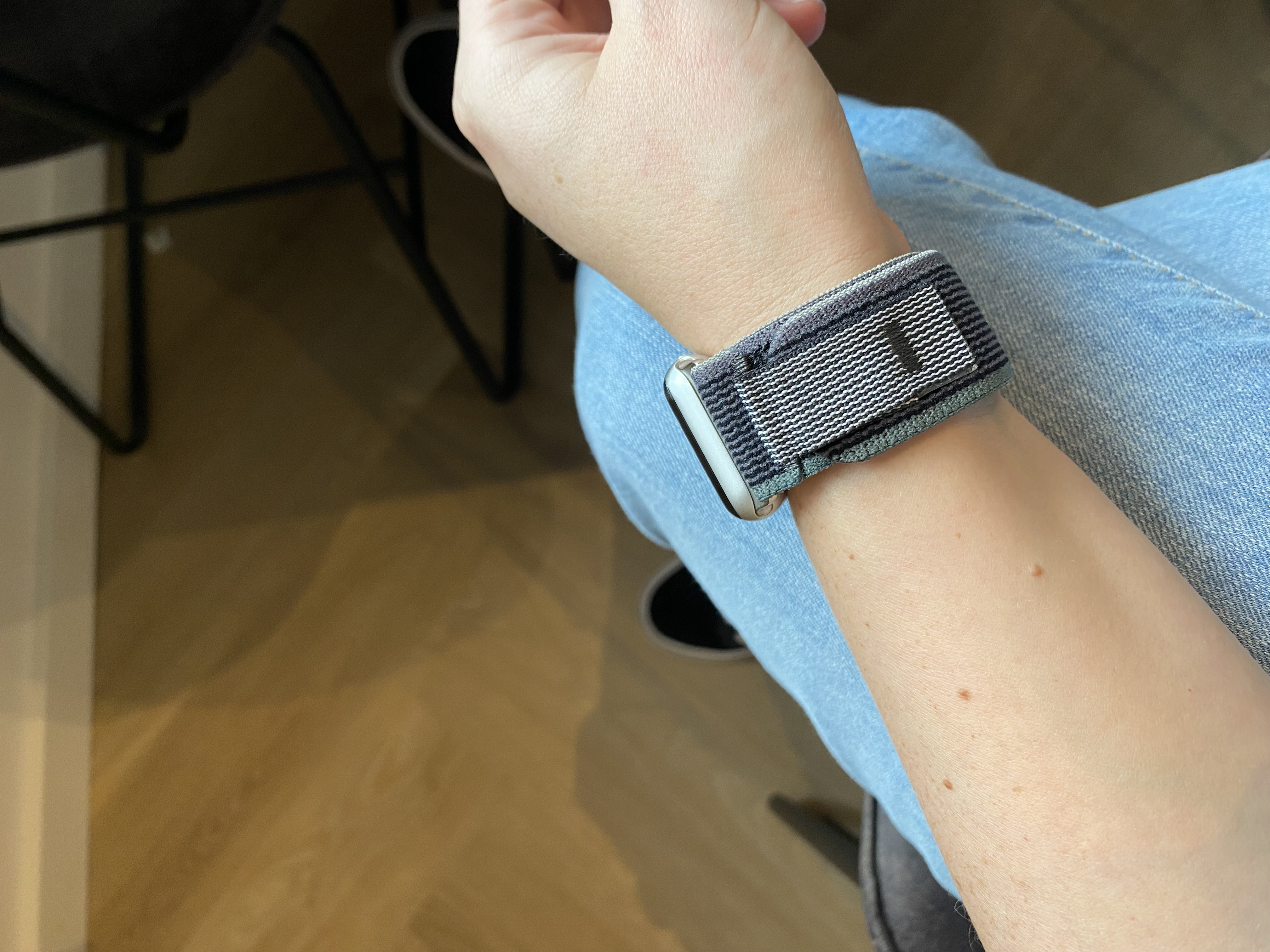 Cinturino trail in nylon per Apple Watch - blu nero