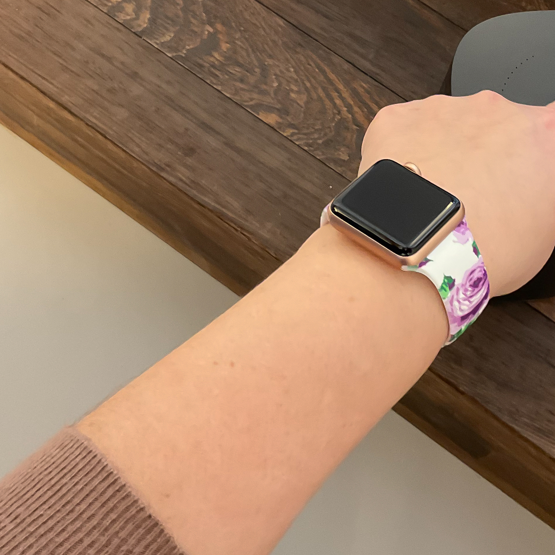 Cinturino sport con stampa per Apple Watch - rosa peonia
