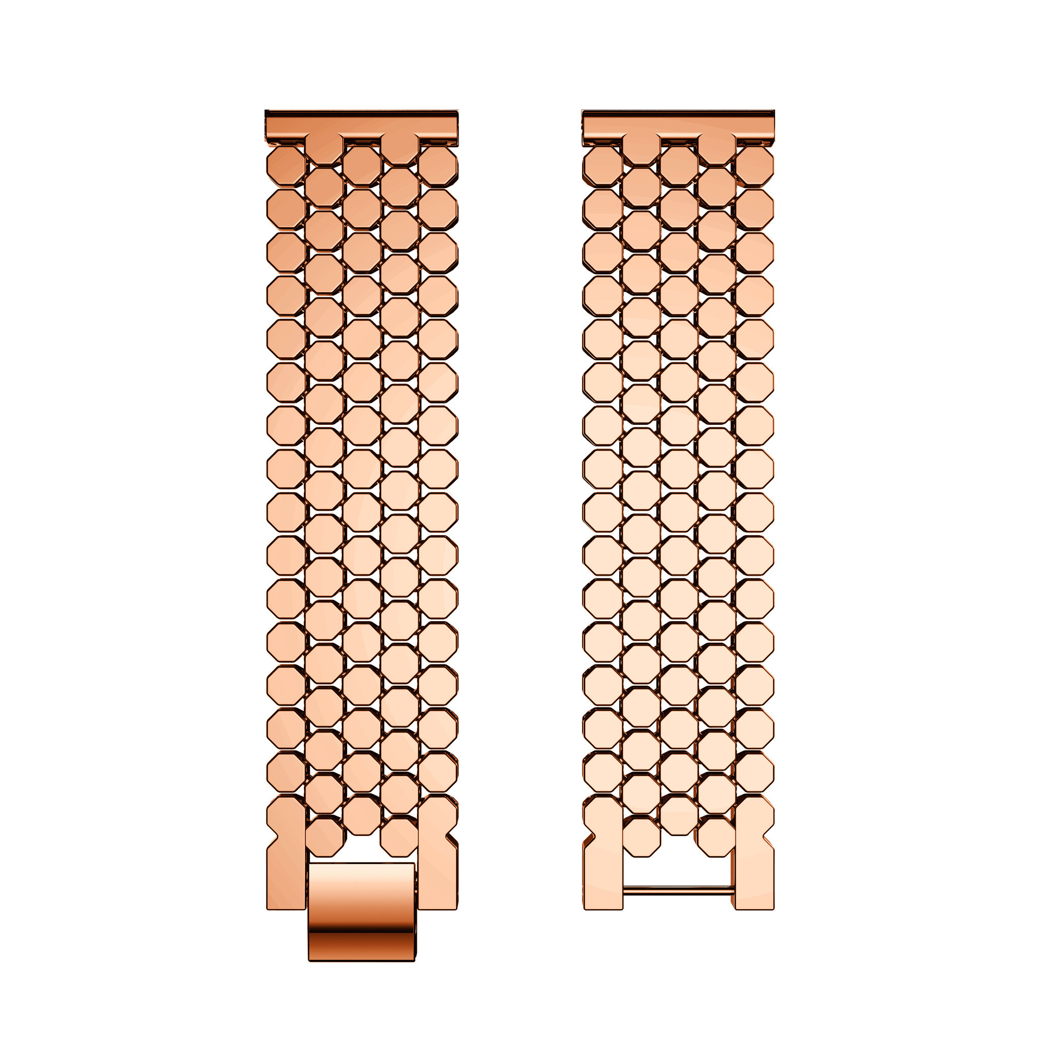 Cinturino a maglie in acciaio a forma di pesce per Huawei GT - oro rosa