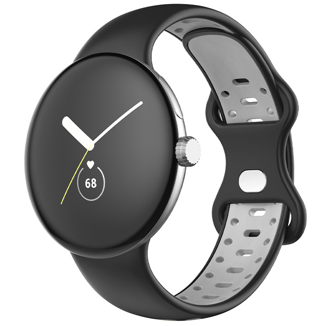Cinturino doppio sport per Google Pixel Watch - nero grigio
