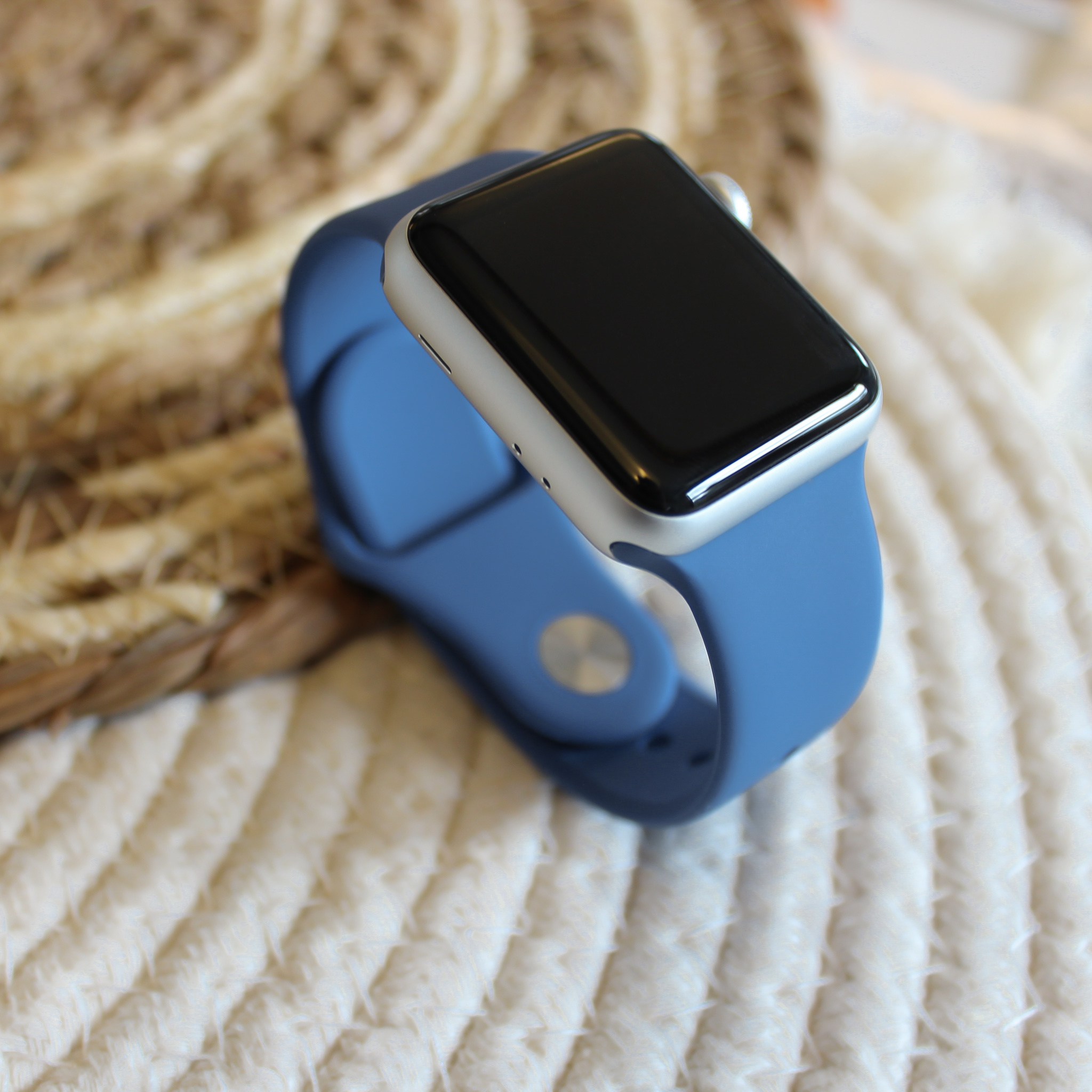 Cinturino sport per Apple Watch - blu lino