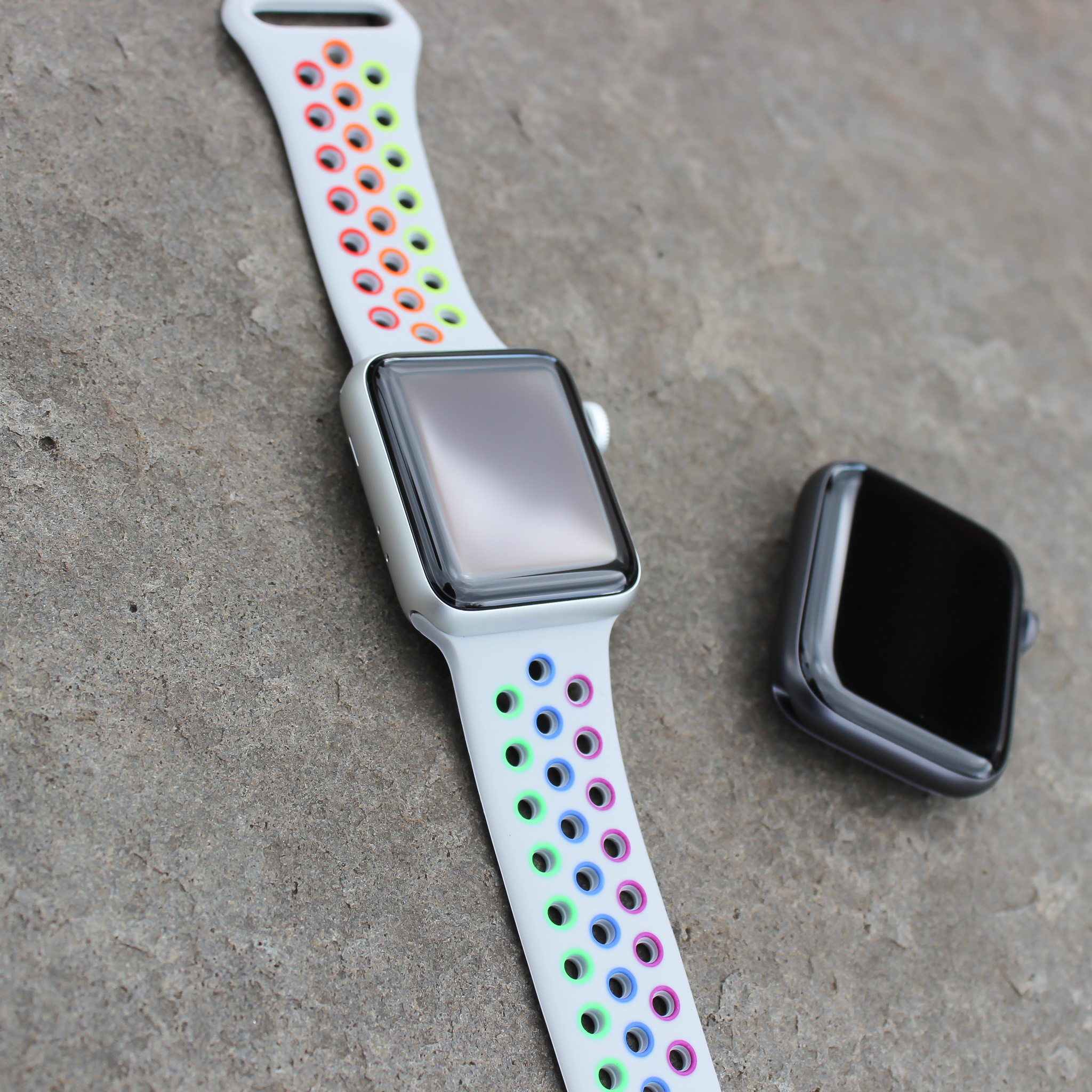 Cinturino doppio sport per Apple Watch - nebbia colorata
