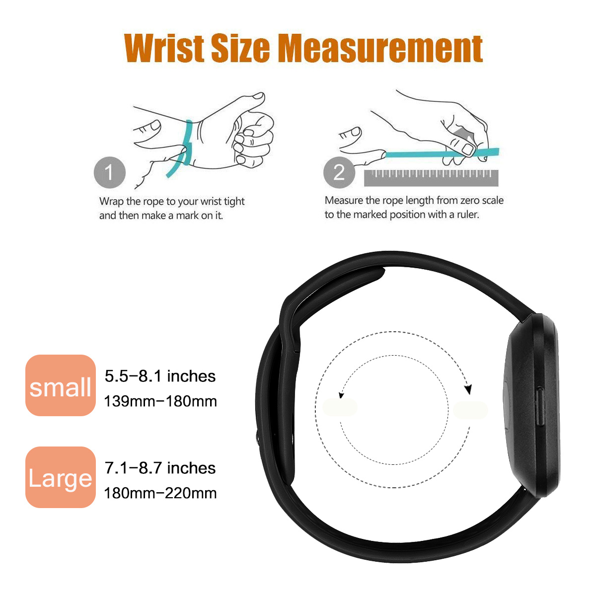 Cinturino sport in silicone per Fitbit Versa - nero